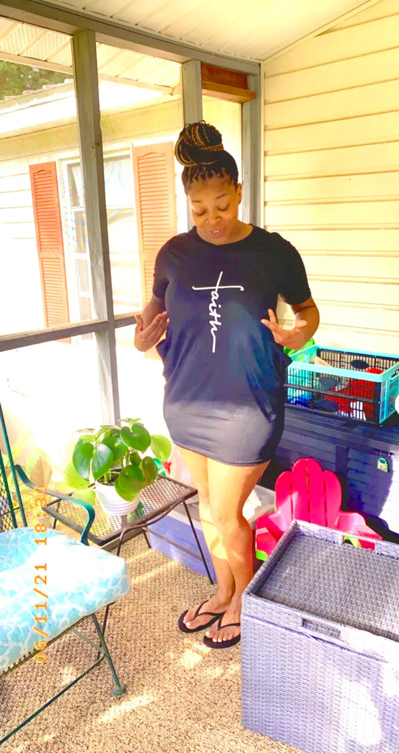 Faith shirt dress