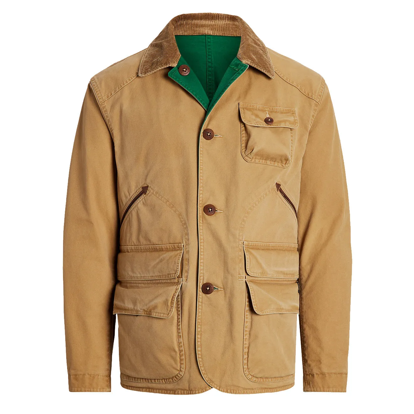 Polo Ralph Lauren Reversible Canvas Utility Jacket Dayback Tan/New Forest